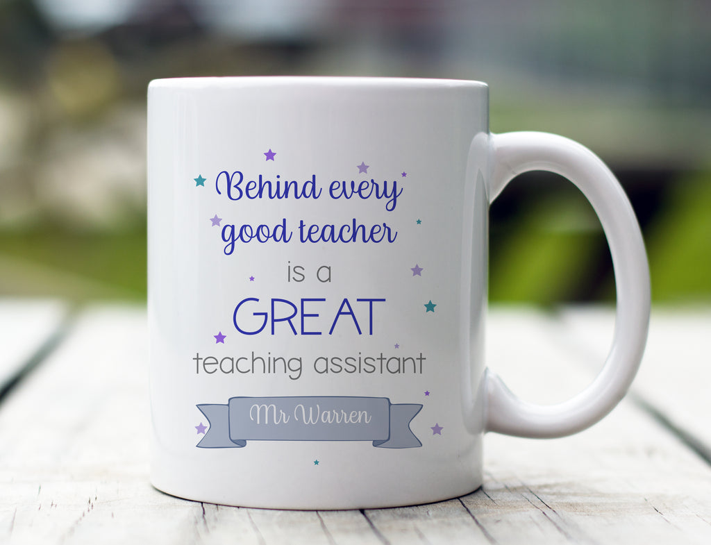Personalised Behind Every Teacher Mug (Blue)