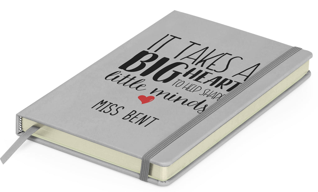 Personalised Teacher Big Heart Notebook