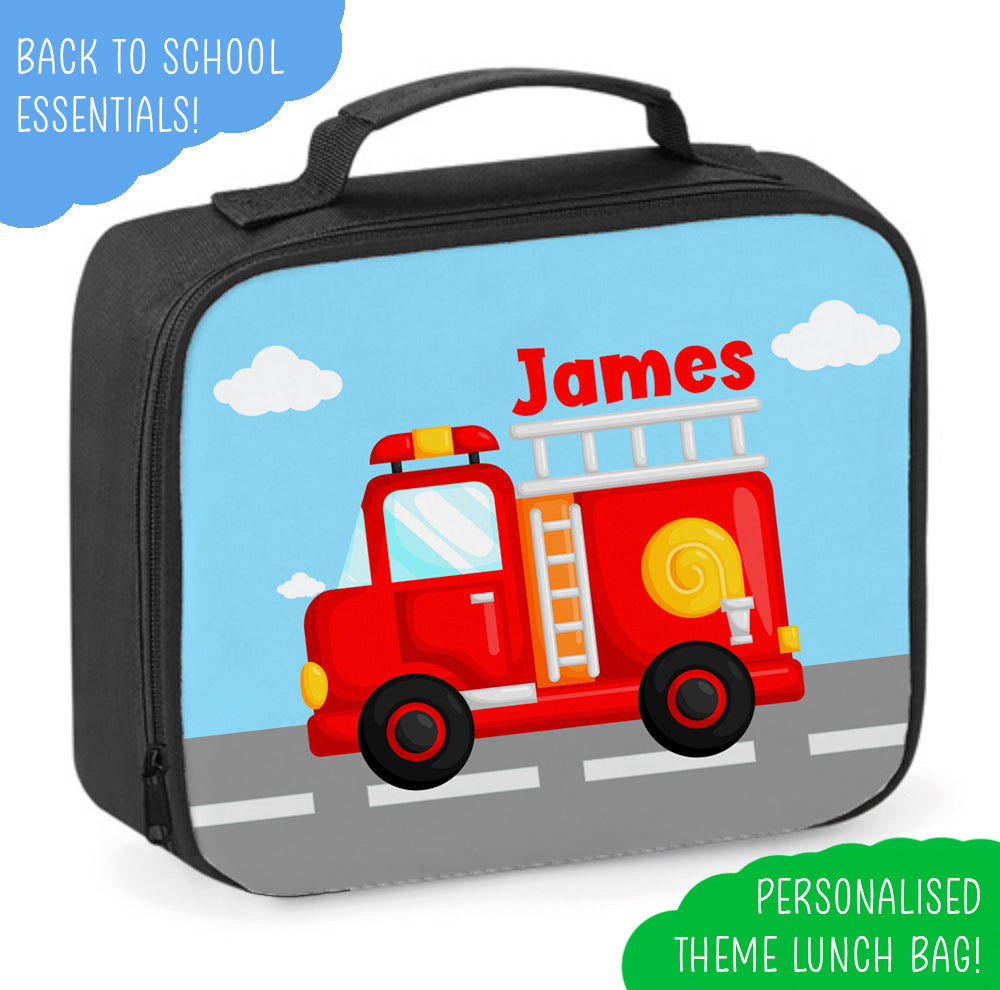Personalised Fire Engine Lunch Bag