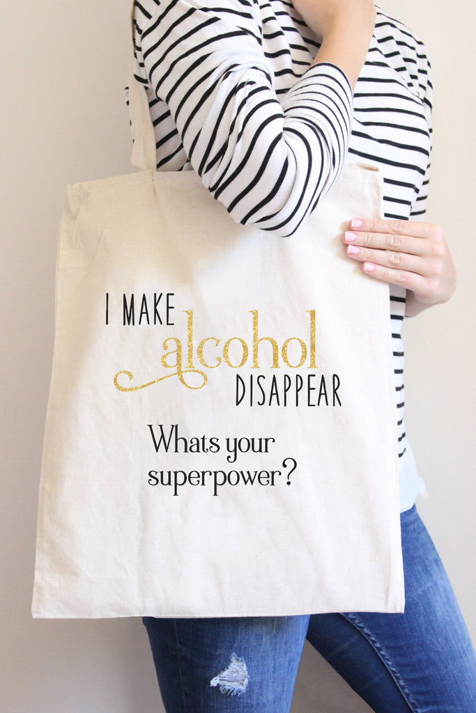 Alcohol Disappear Tote Bag