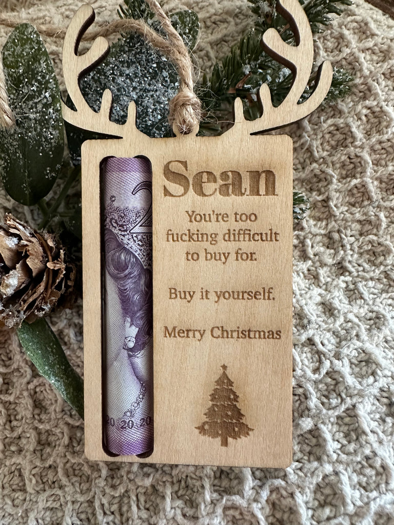 Personalised Reindeer Money Holder