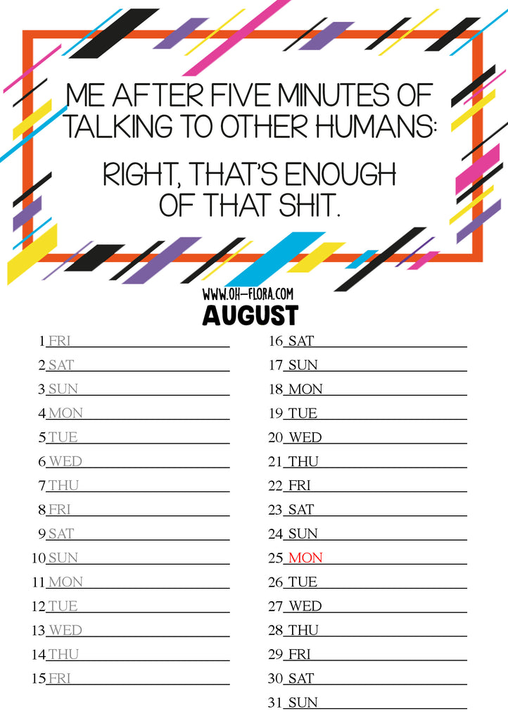 2025 Desk Calendar