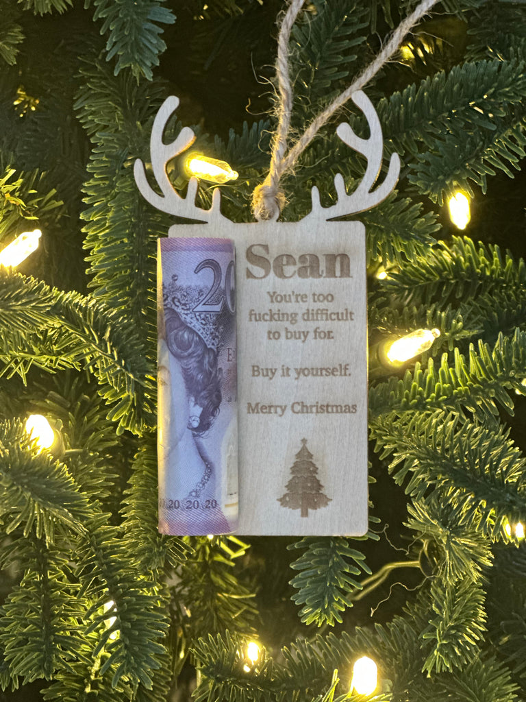 Personalised Reindeer Money Holder