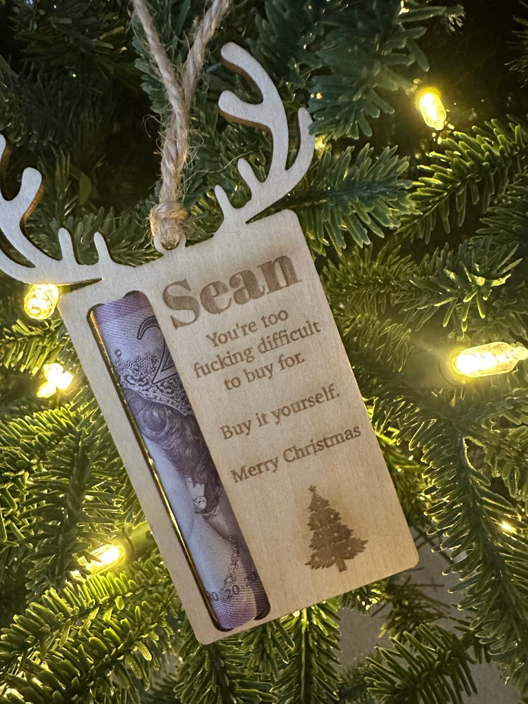 Personalised Reindeer Money Holder