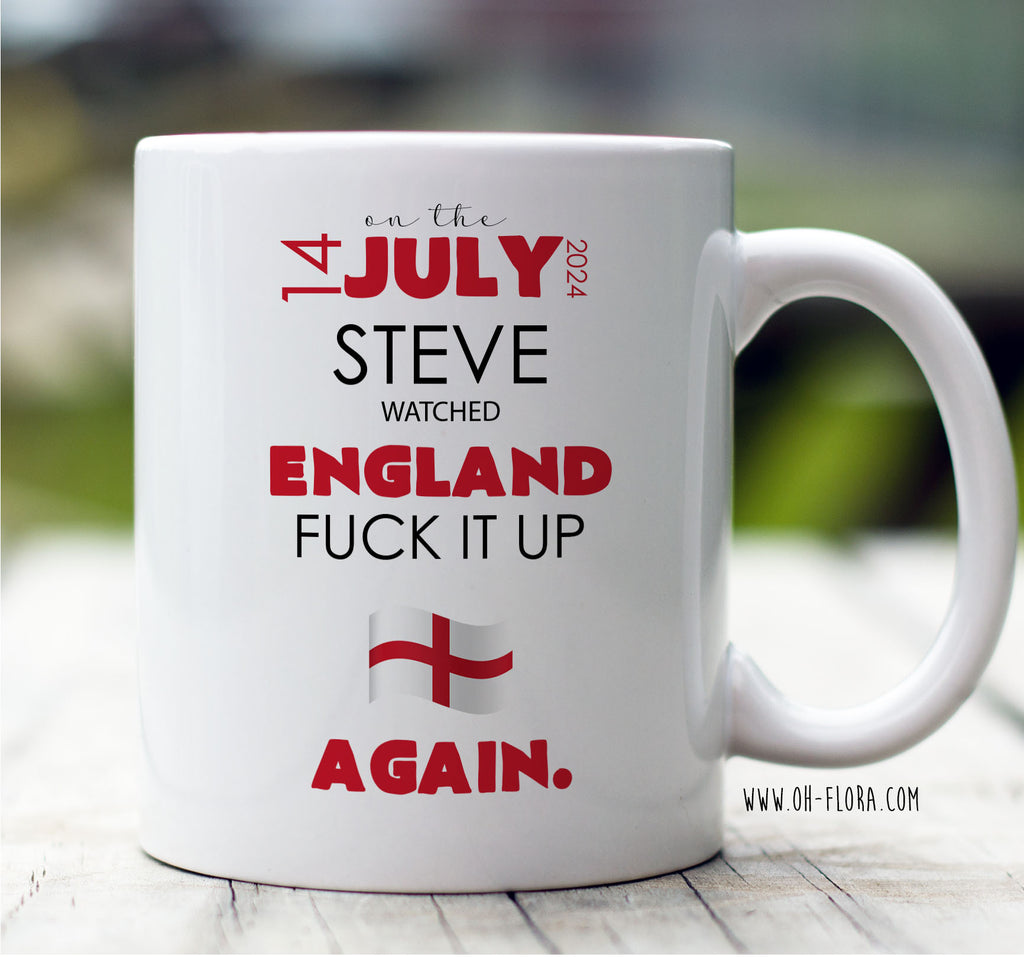 Personalised England AGAIN Mug