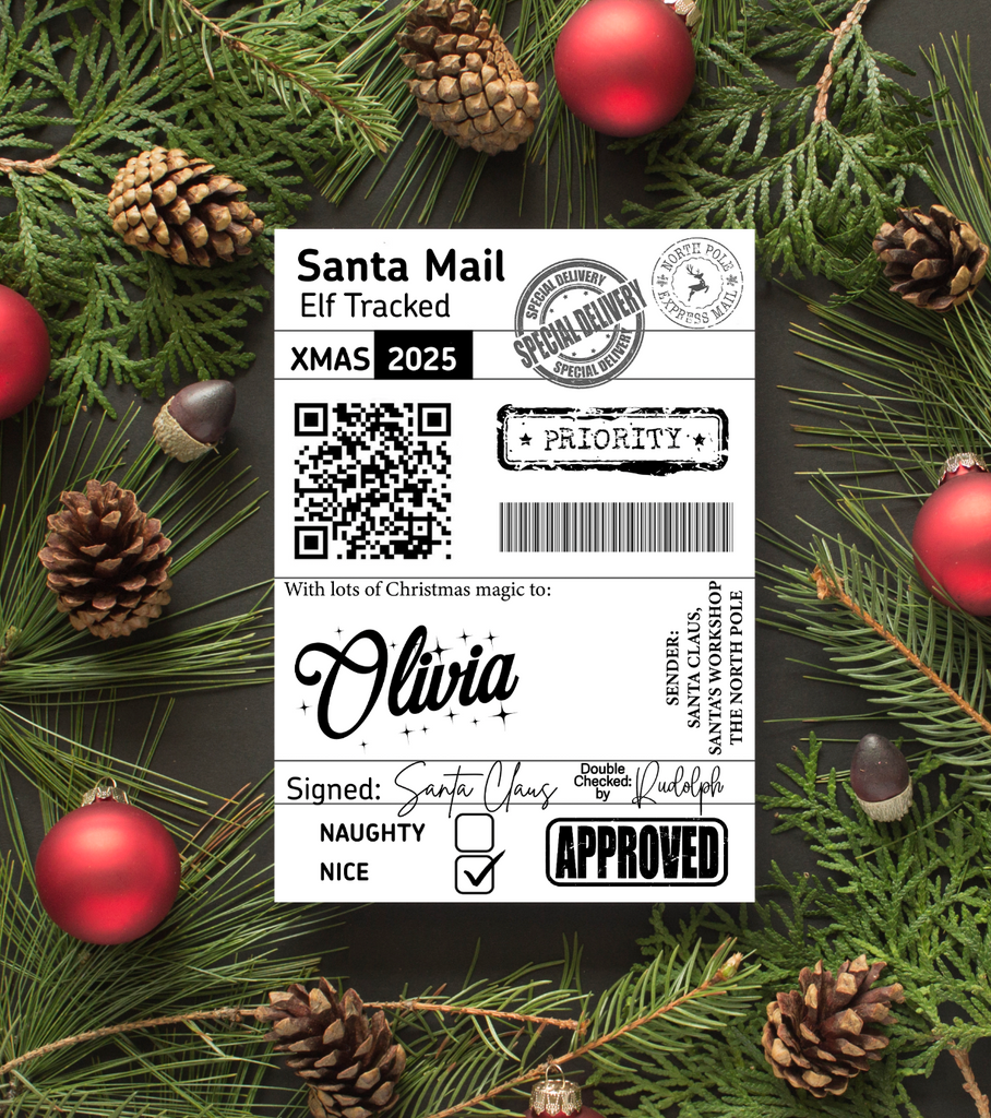 Personalised Santa Clause Parcel Label