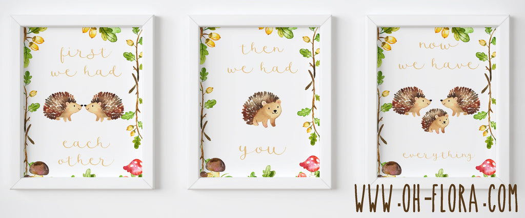 Each Other Trio Hedgehogs