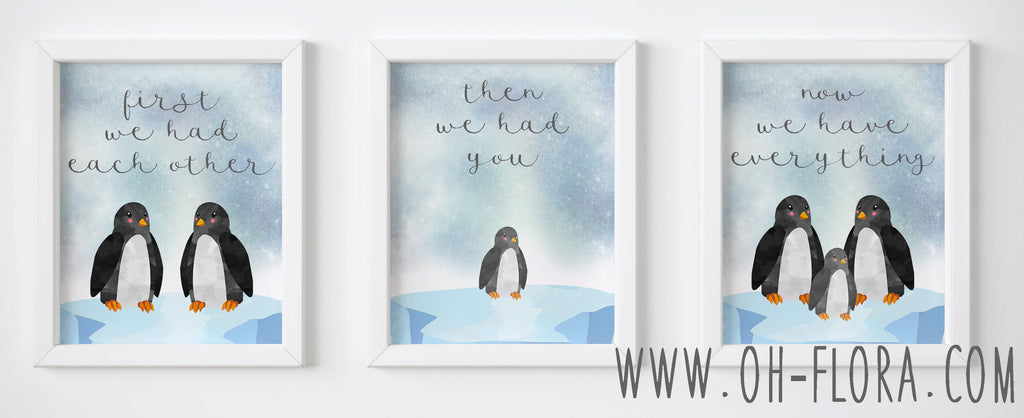 Each Other Trio Penguins