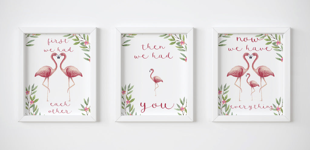 Each Other Trio Flamingos
