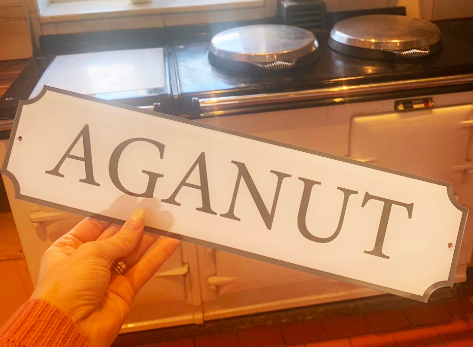 Personalised Acrylic Aga sign - 390mm wide