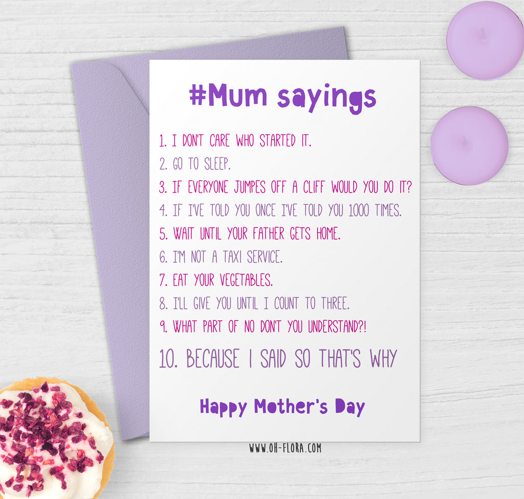 Mum Sayings