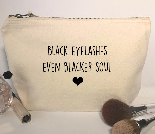 Black Eyelashes Make-Up Bag