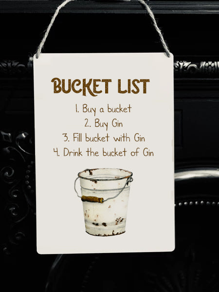Bucket List Metal Print