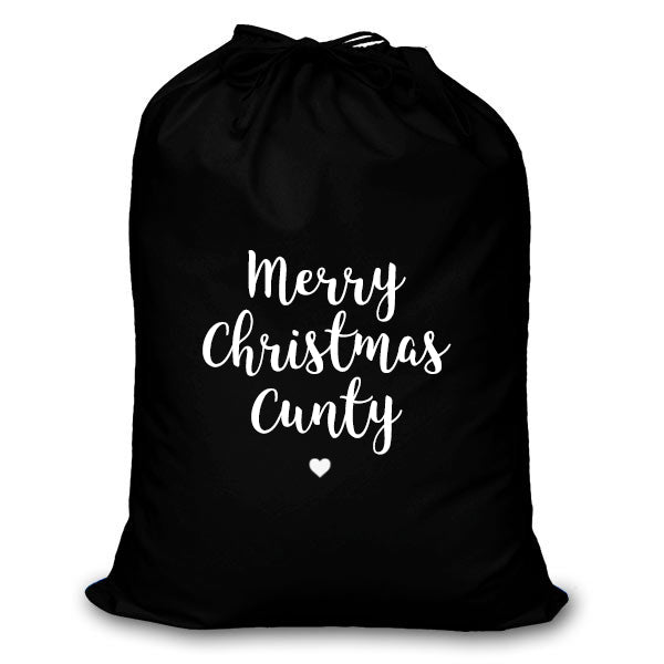 Merry Christmas Cunty Santa Sack