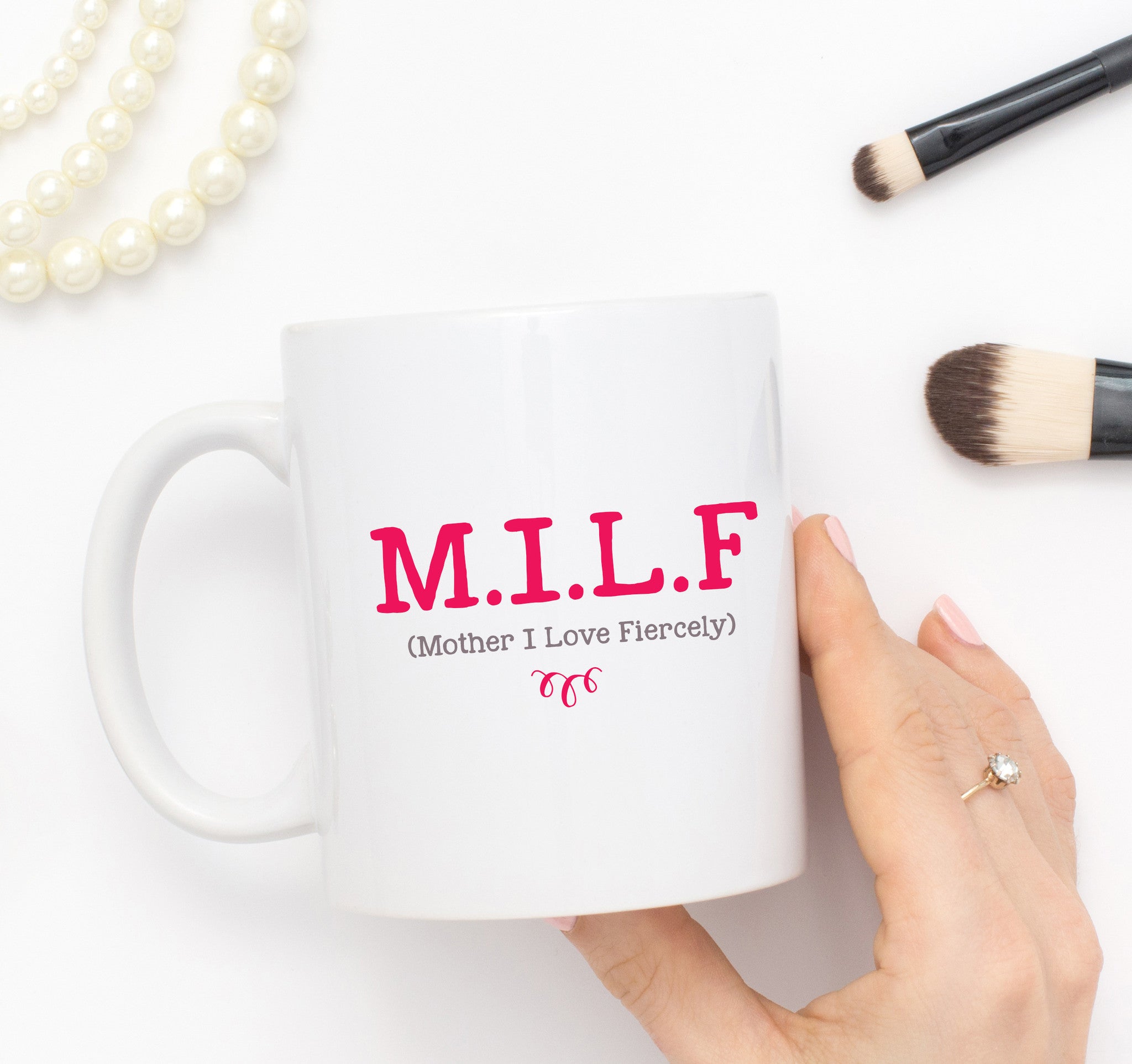 MILF Mug Push Present For New Mom Gifts Funny Mother Coffee Cup for Pr –  Cute But Rude