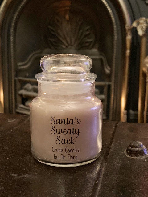 Small Santa's Sweaty Sack Jar Candle